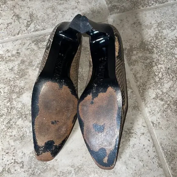 Laure by Ralph Lauren Snakeskin Heels INV7 - Picture 11 of 11